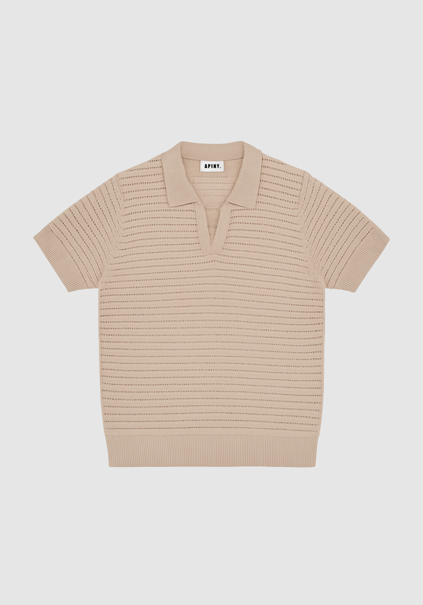 APINY Distressed Knit Polo