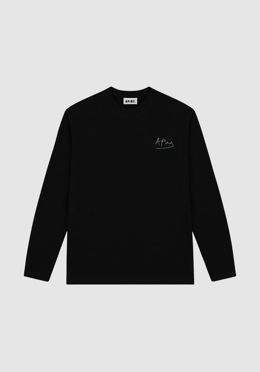 APINY Core Layer Crewneck Long-sleeve Tee - BLACK