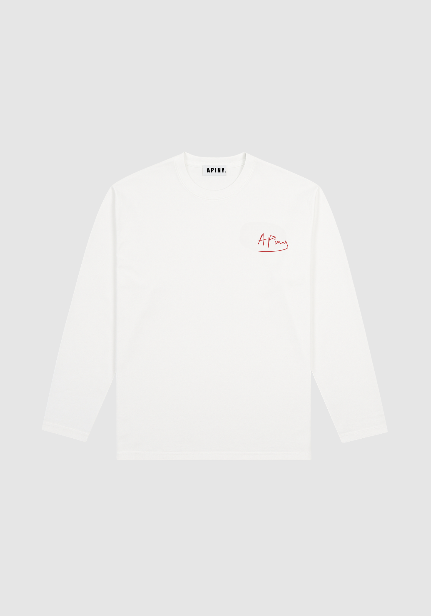 APINY Core Layer Crewneck Long-sleeve Tee - WHITE