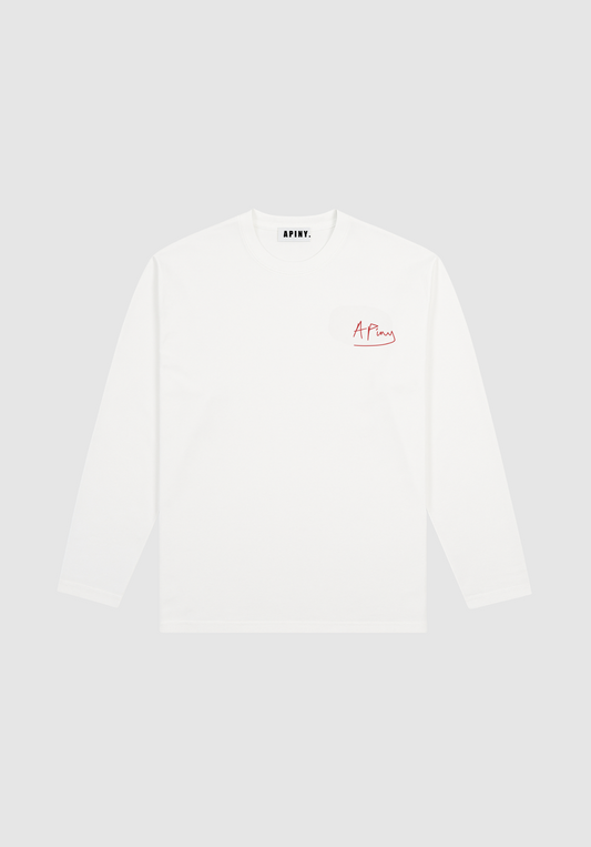 APINY Core Layer Crewneck Long-sleeve Tee - WHITE