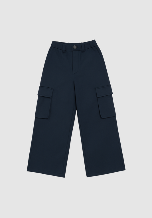 APINY Structured Utility Cargo Trousers - WASHED BLACK