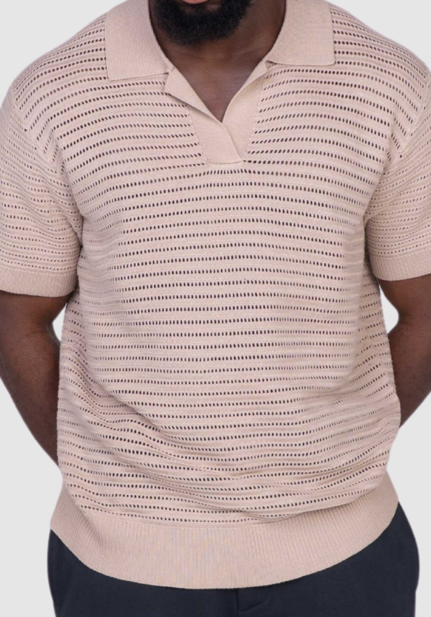 APINY Distressed Knit Polo