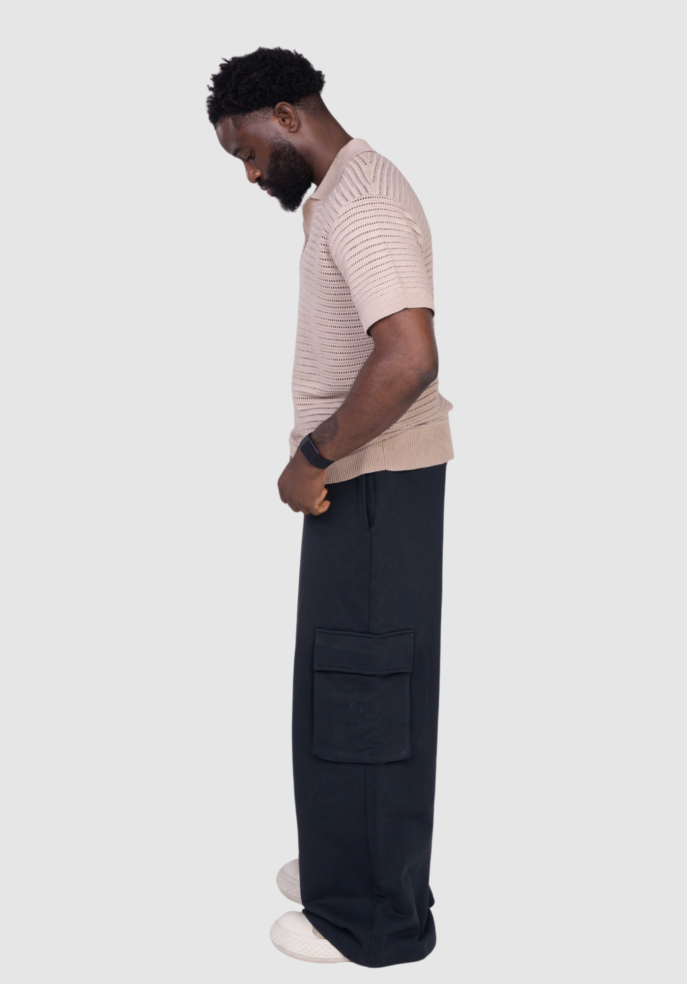APINY Distressed Knit Polo