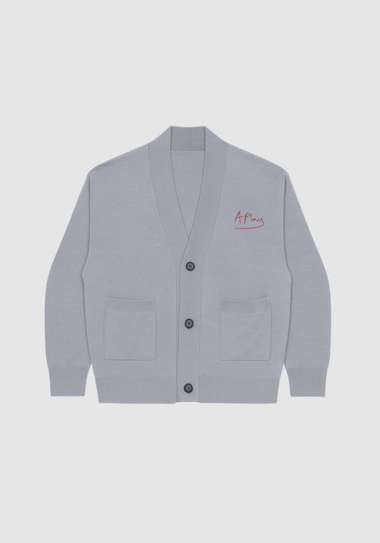 APINY Grey Core Button-Up Knit Cardigan