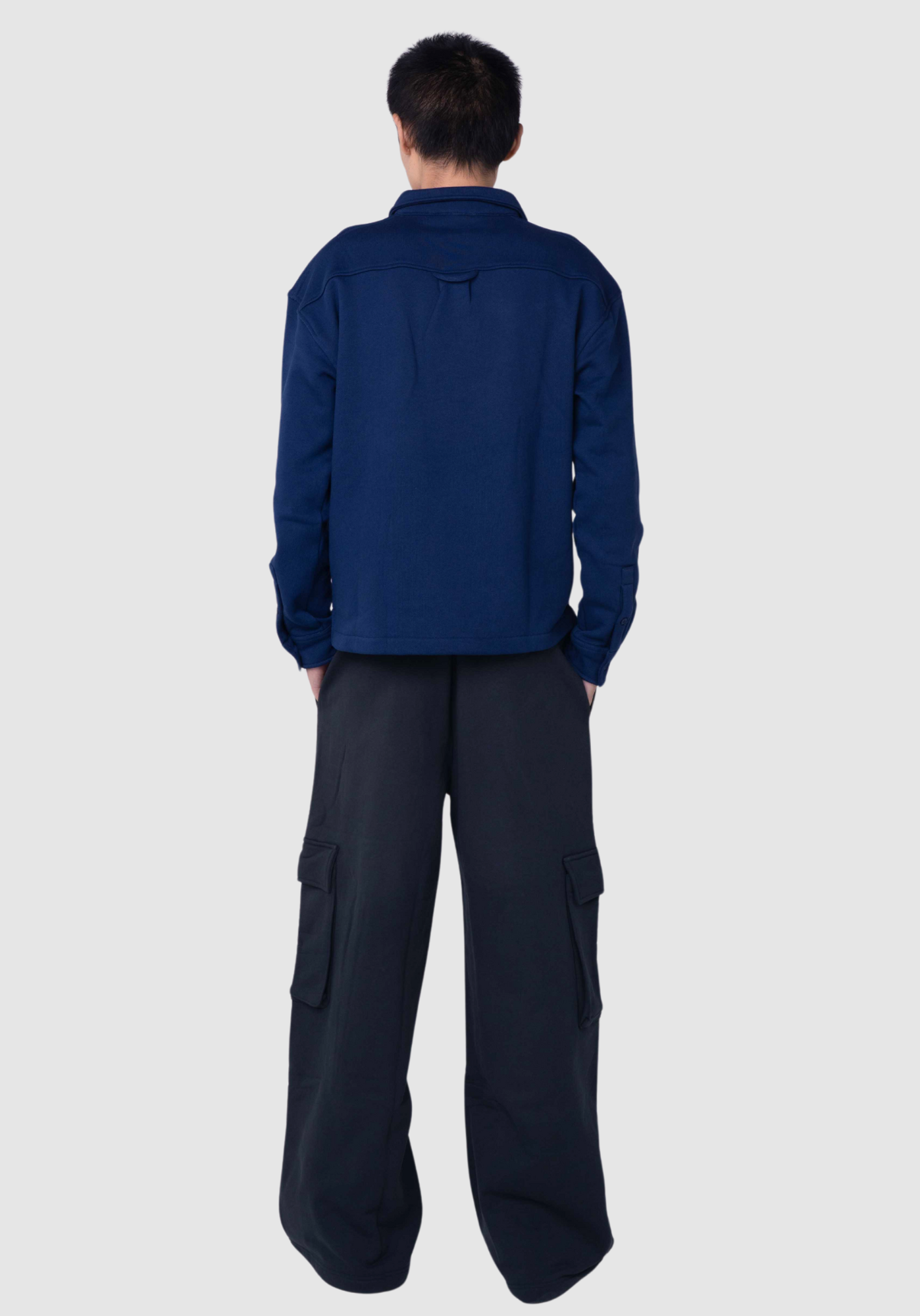 APINY Structured Utility Cargo Trousers - WASHED BLACK