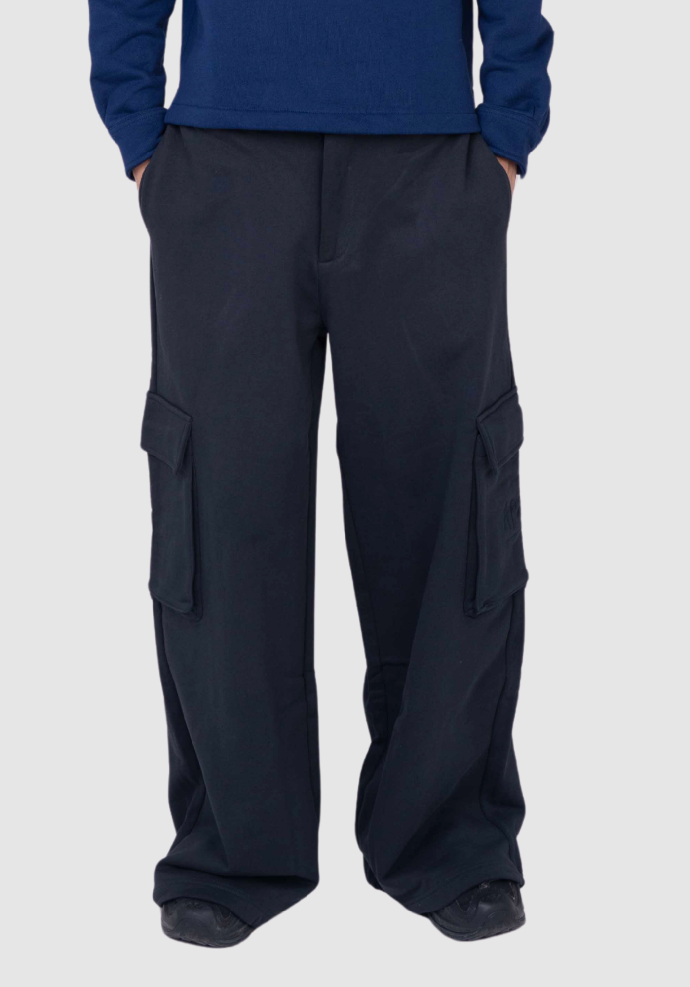APINY Structured Utility Cargo Trousers - WASHED BLACK