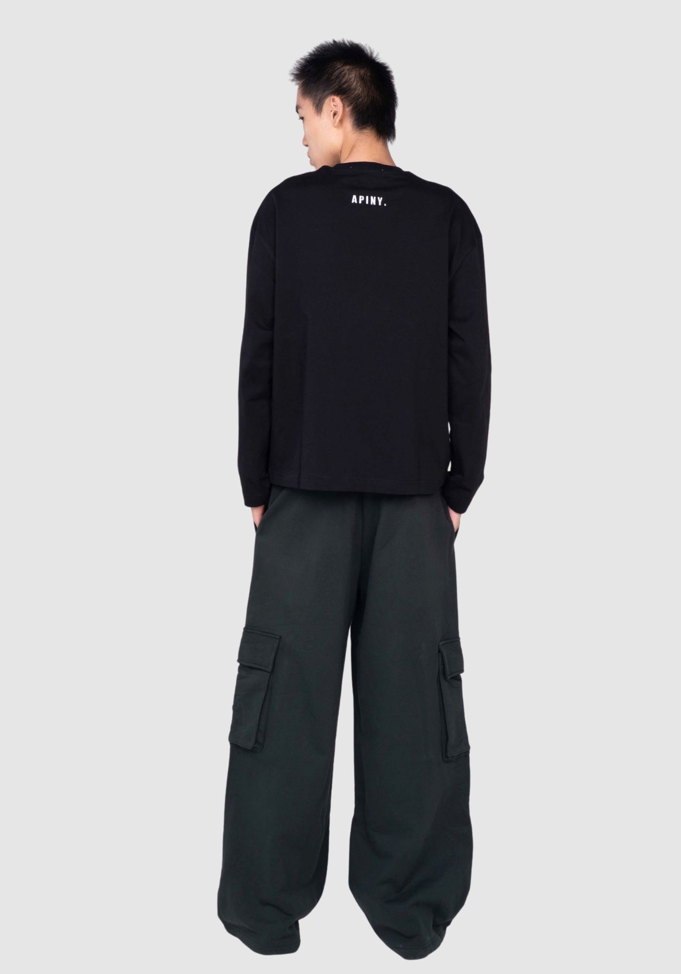 APINY Core Layer Crewneck Long-sleeve Tee - BLACK